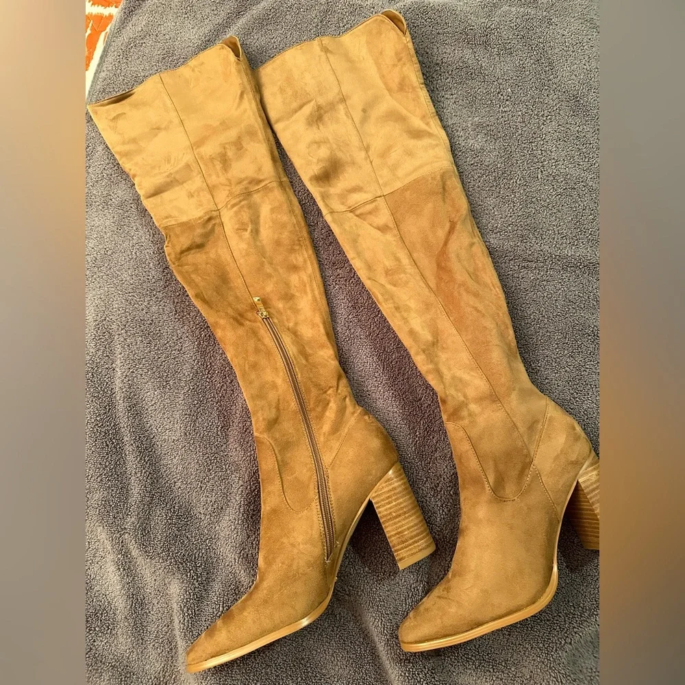 Billini “Vixen” Brown Suede Over the Knee Boots - Picture 1 of 5